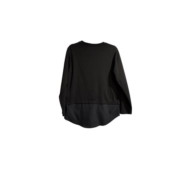 Athleta Women’s "twofer" oxford button up shirt with sweater in black size S - Picture 4 of 4